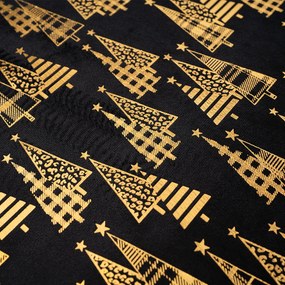 Bársony karácsonyi dekorációs szövet, fekete , 28 x 150 cm, 28 x 150 cm