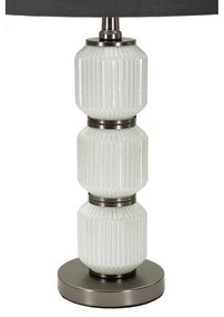 Szürke asztali lámpa textil búrával (magasság 57 cm) Bright – Mauro Ferretti