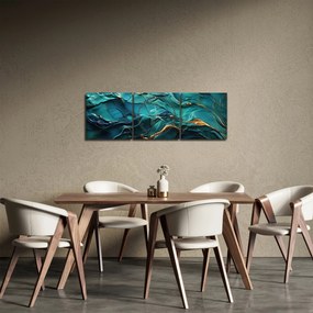Kép - Absztrakt textúrák (órával) (90x30 cm)