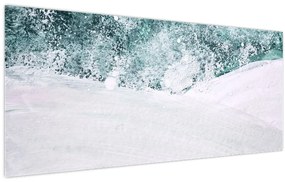 Kép - Türkiz absztrakció (120x50 cm)