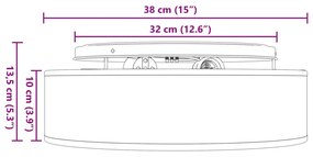 Süllyesztett Mennyezeti Lámpák Fehér Ø 38 cm Szövet E27