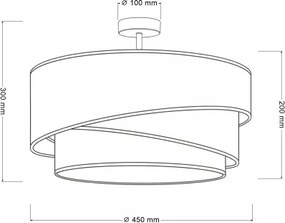 Brilagi - ARROW felületre szerelhető csillár 1xE27/60W/230V átmérő 45 cm bézs