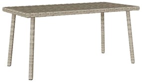 téglalap polyrattan kerti dohányzóasztal 80x40x37cm