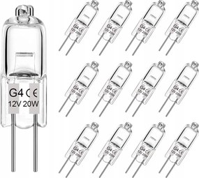 Halogén izzó stift G4 12V 20W halogén Izzó Kapszula 12db