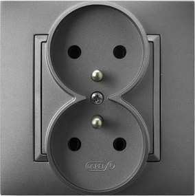 Ospel Aria Dupla Fali Aljzat Komplett Földeléssel. Szürke Matt GP-2UZ/70