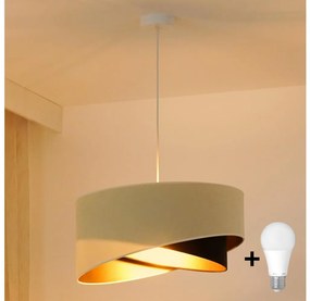 Brilagi - LED Csillár zsinóron LYRA 1xE27/15W/230V krémes/fekete/arany