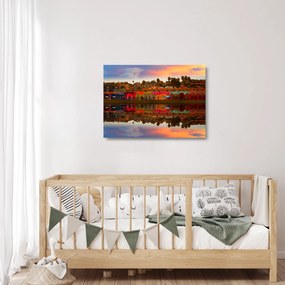 Kép - A nyári úszások helyszíne (üvegen) (70x50 cm)