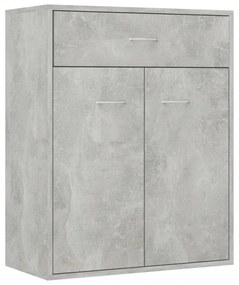 betonszürke szerelt fa tálalószekrény 60 x 30 x 75 cm