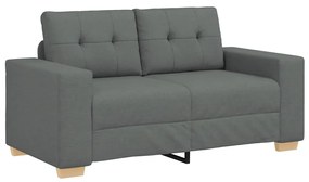 sötétszürke szövet loveseat kanapé 120 cm