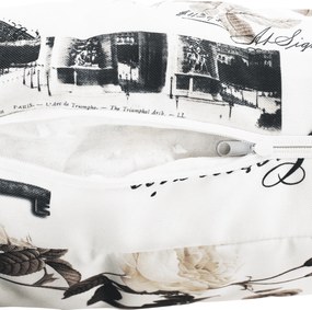 Kinyitható fotel, barna/minta, KENY NEW