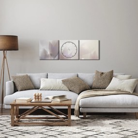 Kép - krókuszok (órával) (90x30 cm)