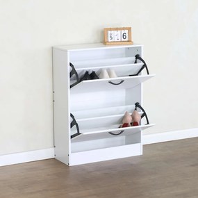 BOTNIX cipőtartó, 2 polc, fehér