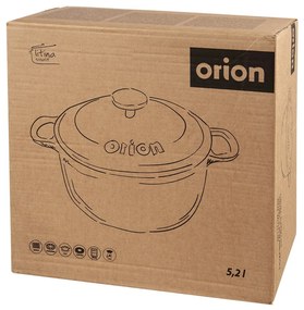 Indukciós tűzhelyhez alkalmas öntöttvas edény fedővel 5,2 l LITINA SMALT – Orion