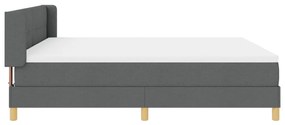 Boxspring ágy matrac, szürke, 180 x 200 cm, szövet