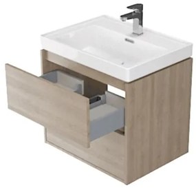 Cersanit S924-008 - CREA mosdó alatti fürdőszobaszekrény 59,4x44,7 cm, tölgy