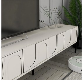 TV asztal/szekrény Bipemu 3 (krém + fekete) . 1095678
