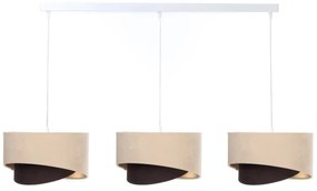 Csillár zsinóron GALAXY 3xE27/60W/230V bézs/barna/arany