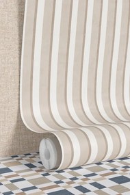 Esselle Home A La Mode Lolen bézs-krém csíkos vlies tapéta – 100616EH