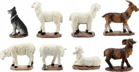 Háziállatok betlehemhez, 8 részes, max. 5,4cm magas/ 11cm-es figurákhoz