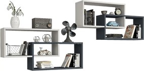 1db fali polc 104x22x45cm fehér barna GR-03