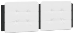 fekete és fehér műbőr ágykeret matrac nélkül Zadar 140 x 200 cm