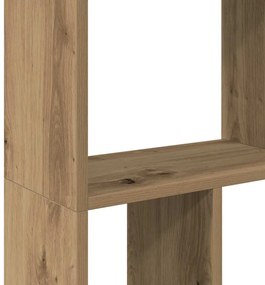 kézműves tölgy színű szerelt fa könyvespolc 60 x 20 x 120 cm
