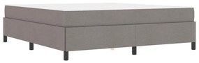 Boxrugós ágy Taupe és Fekete 180 x 200 cm Textil és mérnöki fa