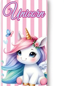 Unikornis Candy Pastel fürdőlepedő, strand törölköző 70x140cm (Fast Dry)