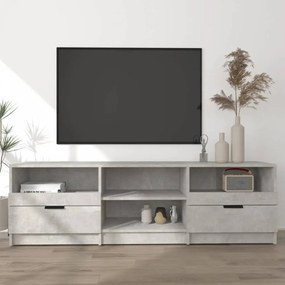 Betonszürke szerelt fa tv-szekrény 150x33,5x45 cm