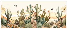 Kép - Sivatag, akvarell (120x50 cm)