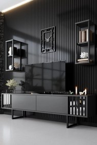 TV szekrény Chrome Line - Anthracite, Black