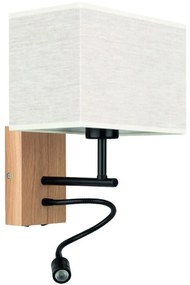 Spot-Light 57290974 - BOHO LED flexibilis lámpatest 1xE27/25W + LED/1W/230V tölgy