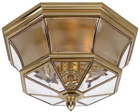 Elstead QZ-NEWBURY-F-PB - Kültéri mennyezeti lámpa NEWBURY 3xE14/40W/230V IP44