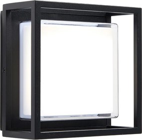 ENDON 79200 ARLOW Modern Kültéri Fali Lámpa Fekete, Átlátszó LED IP44