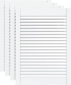 vidaXL 4 db fehér tömör fenyőfa lamellás szekrényajtó 69 x 49,4 cm