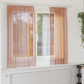2 db terrakotta fátyolfüggönyök hurokkal 140x175 cm