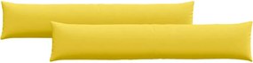vidaXL Kanapé párnák 2 pcs Világos sárga 200 x 40 cm szövet