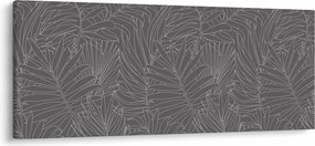 Kép - Szürke pálmalevelek (120x50 cm)