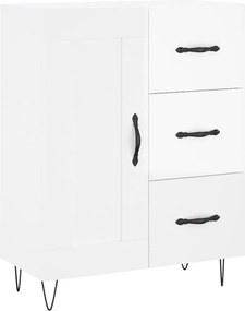 vidaXL magasfényű fehér szerelt fa tálalószekrény 69,5 x 34 x 90 cm