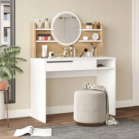 Fésülködőasztal Houseland Ainaly tölgy Castello/fehér