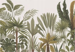 Fotótapéta Flizelin Fal a Hálószobába Egzotikus levelek 312x219 Ragasztó