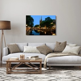 Éjszakai történelmi város képe (90x60 cm)