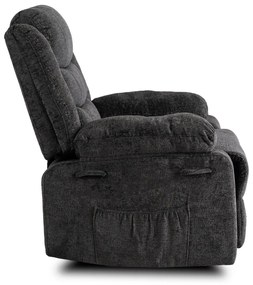 Modern Relaxfotel Vintage Fekete Bársony Kárpittal. ARTURO