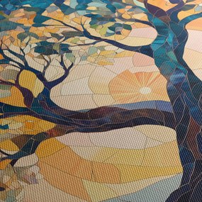 Kép – Mozaik – nap és fa II. (90x60 cm)