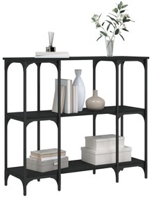 fekete szerelt fa tálalóasztal 102 x 35 x 90 cm