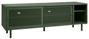 Sötétzöld fém TV-állvány 160x55 cm Veep – Unique Furniture