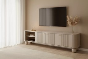 Vesper 3D TV-szekrény 187 cm - kasmír / arany fogantyúk / gömb lábak