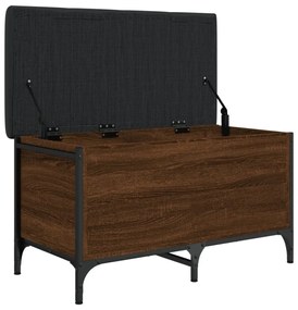 barna tölgy színű szerelt fa tárolópad 82 x 42 x 45 cm