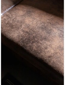 Barna bőrutánzat kinyitható sarokkanapé (bal oldali) Lofty Lilly – Miuform
