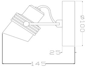 Lucide 34944/01/30 - Spotlámpa TUNDRAN 1xGU10/5W/230V fekete